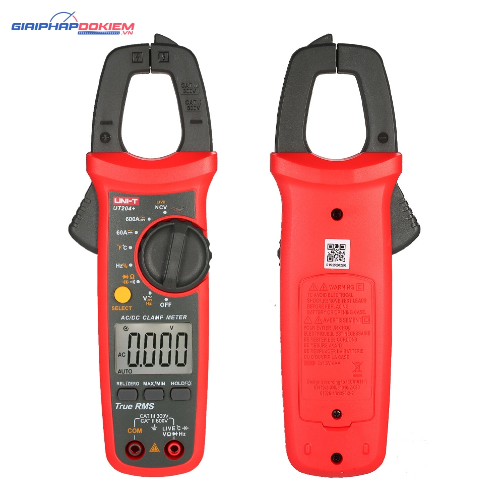 Ampe Kìm Đo Dòng AC/DC Uni-T UT204+ 3 Ampe Kìm Đo Dòng AC/DC Uni-T UT204+