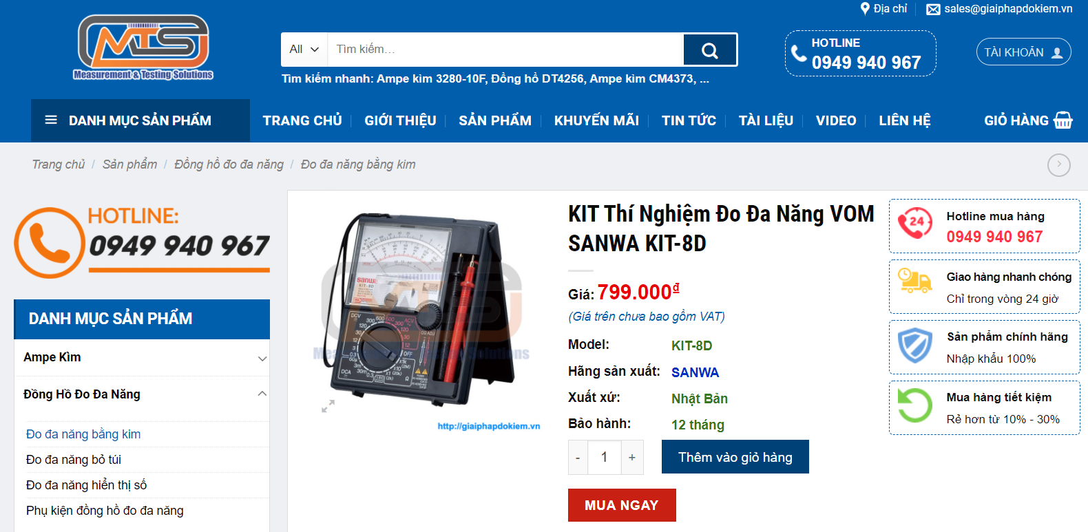 Địa chỉ bán thiết bị đo điện Sanwa uy tín nhất 5 thiet bi do dien sanwa