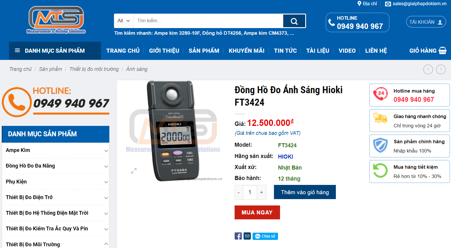 Đơn vị cung ứng máy đo cường độ ánh sáng Hioki 4 may do cuong do anh sang hioki