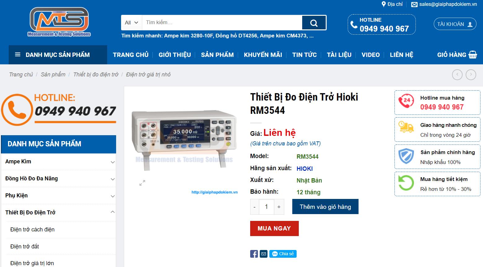 Bán thiết bị đo điện trở Hioki RM3544, xuất xứ Nhật Bản 11 Hioki RM3544