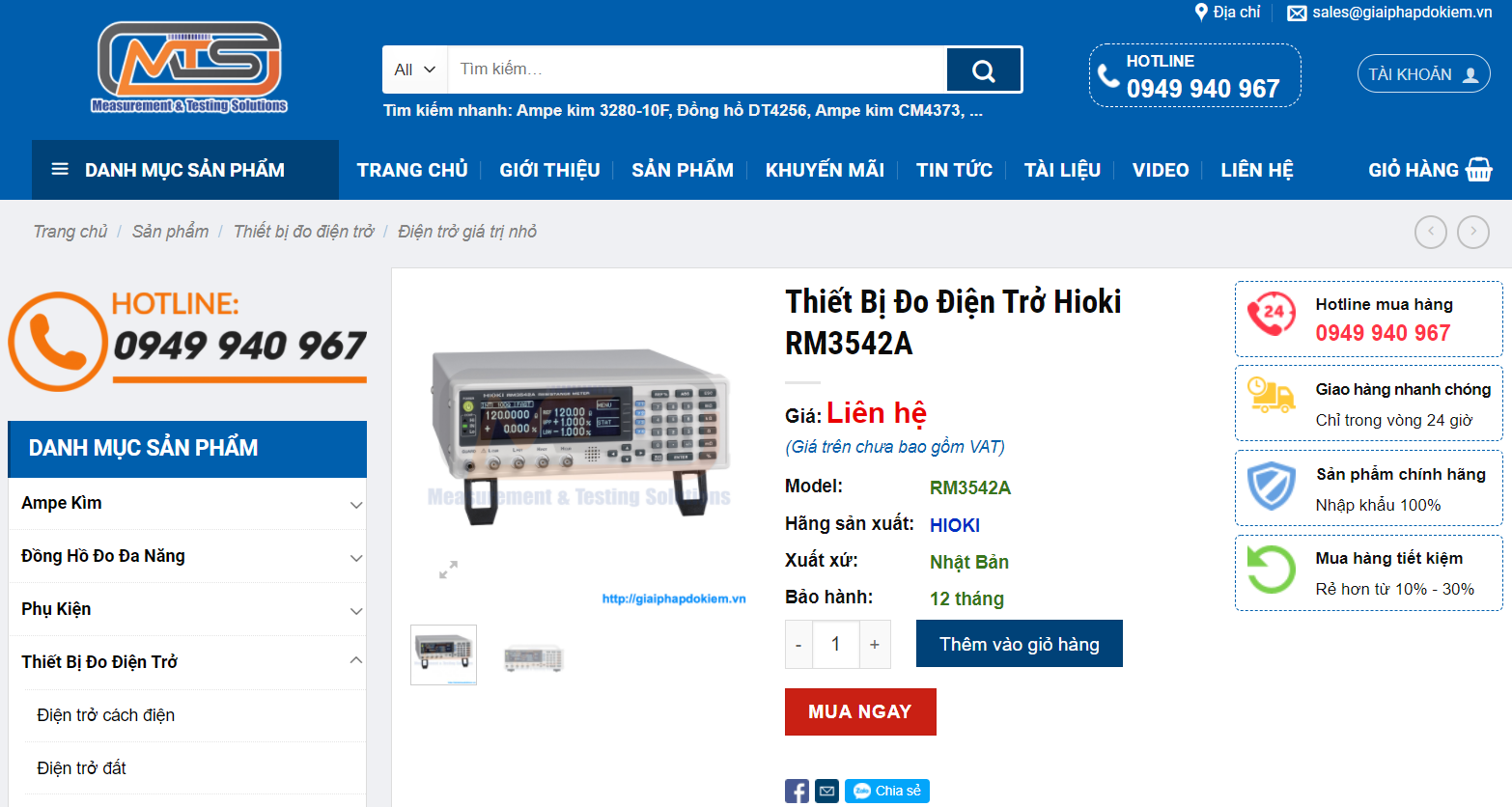 Chuyên sỉ lẻ thiết bị đo điện trở Hioki RM3542A giá tốt nhất 5 Hioki RM3542A