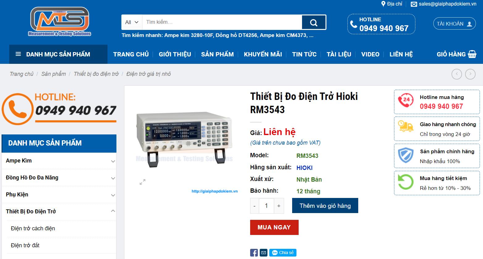 Thiết bị đo điện trở Hioki RM3543 nhập khẩu tận gốc 5 Hioki RM3543
