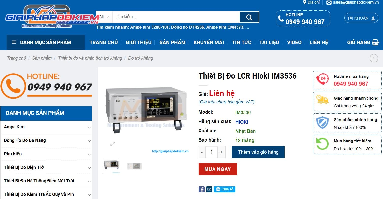 Bán thiết bị đo LCR Hioki IM3536 chính hãng, đầy đủ phụ kiện 5 Hioki IM3536