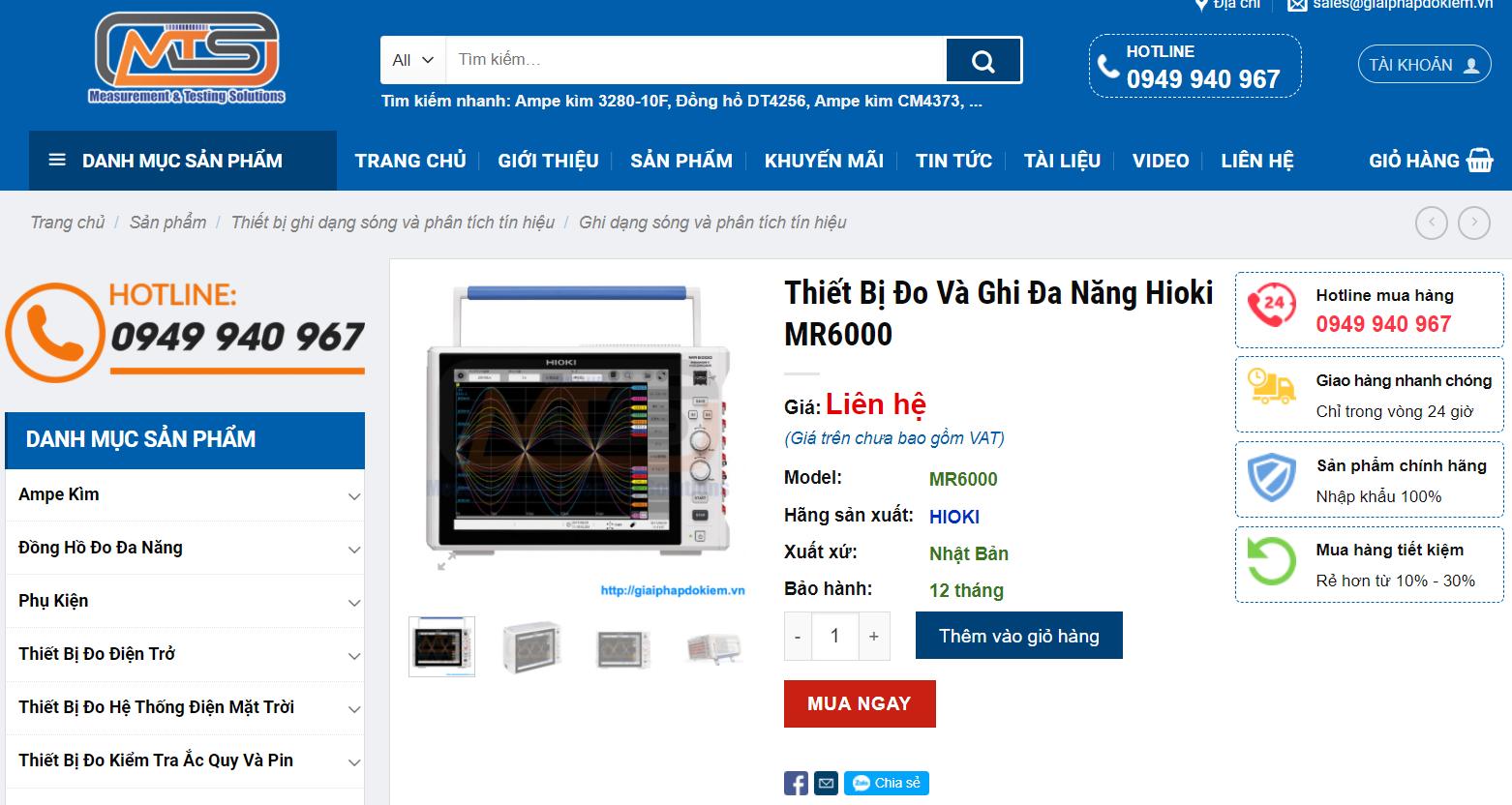 Bán thiết bị đo và ghi đa năng Hioki MR6000 đầy đủ phụ kiện 11 Hioki MR6000