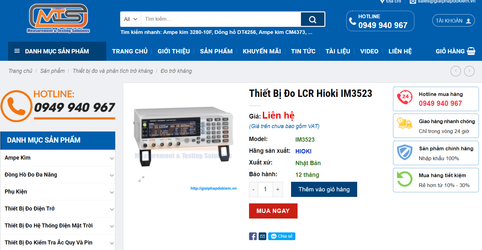 Chuyên bán thiết bị đo LCR Hioki IM3523, nhập khẩu tận gốc Nhật Bản 5 Hioki IM3523