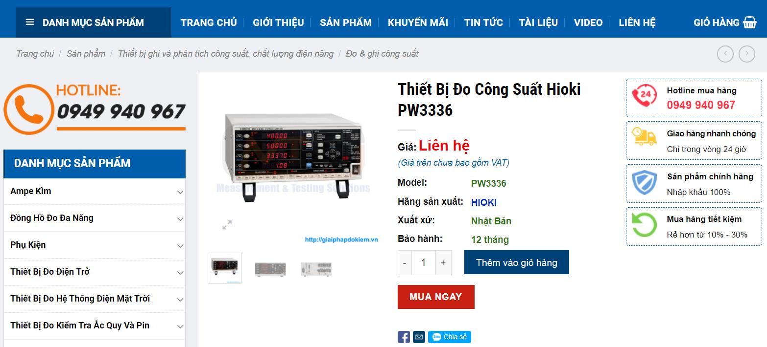 Bán thiết bị đo công suất Hioki PW3336, HOÀN TRẢ TIỀN 100% nếu là hàng giả 5 Hioki PW3336