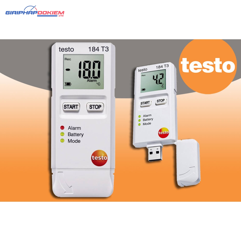 Máy đo nhiệt độ tự ghi Testo 184 T3 6 Máy đo nhiệt độ tự ghi testo 184 T3