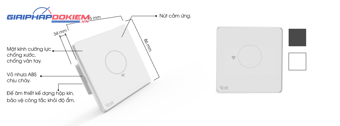 Công tắc cảm ứng thông minh wifi Rạng Đông CTCU.WF V.01 Công tắc cảm ứng thông minh wifi Rạng Đông CTCU.WF V.01