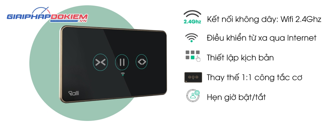 Công tắc rèm thông minh Rạng Đông CTCU.WF CN.REMT Công tắc rèm thông minh Rạng Đông CTCU.WF CN.REMT