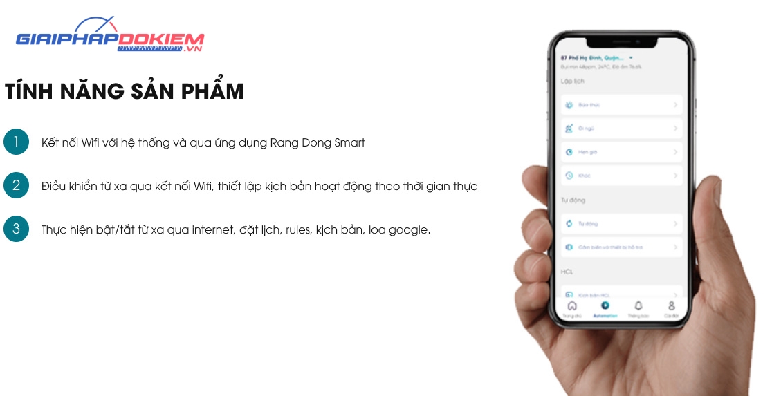 Công tắc thông minh wifi Rạng Đông CTC.WF V1.02 Công tắc thông minh wifi Rạng Đông CTC.WF V1.02
