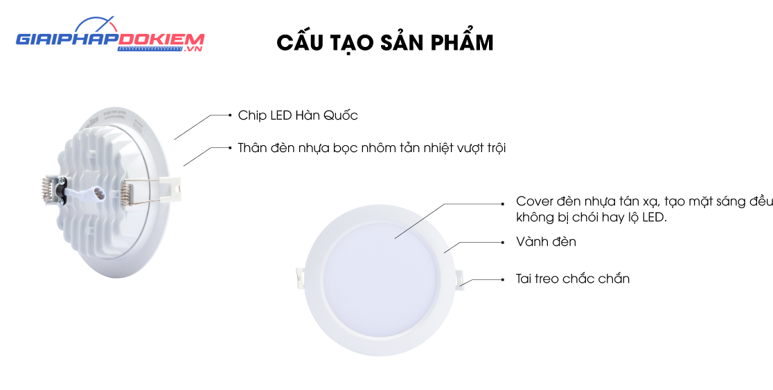 Đèn LED âm trần Downlight thông minh Rạng Đông AT16.BLE 90/7W Đèn LED âm trần Downlight thông minh Rạng Đông AT16.BLE 90/7W