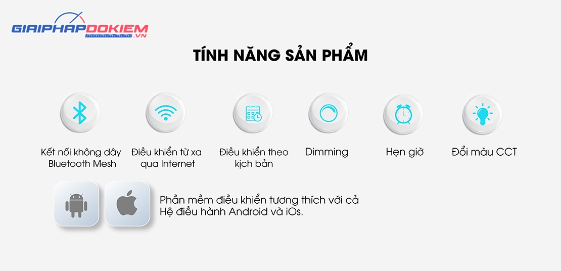 Đèn LED âm trần Downlight thông minh Rạng Đông AT16.BLE 90/7W Đèn LED âm trần Downlight thông minh Rạng Đông AT16.BLE 90/7W