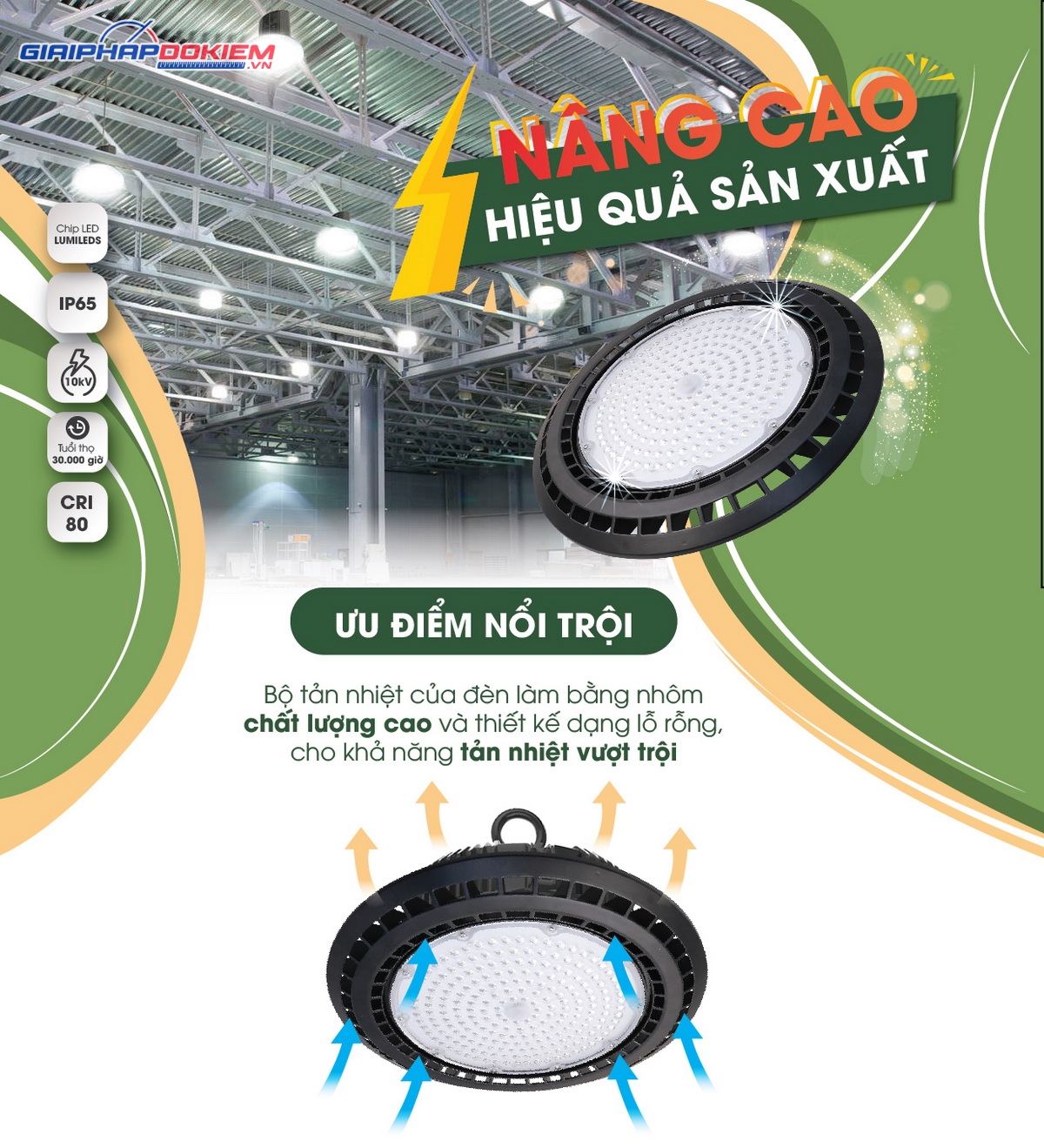 Đèn LED High Bay 250W Rạng Đông HB03 390/250W Đèn LED High Bay 250W Rạng Đông HB03 390/250W