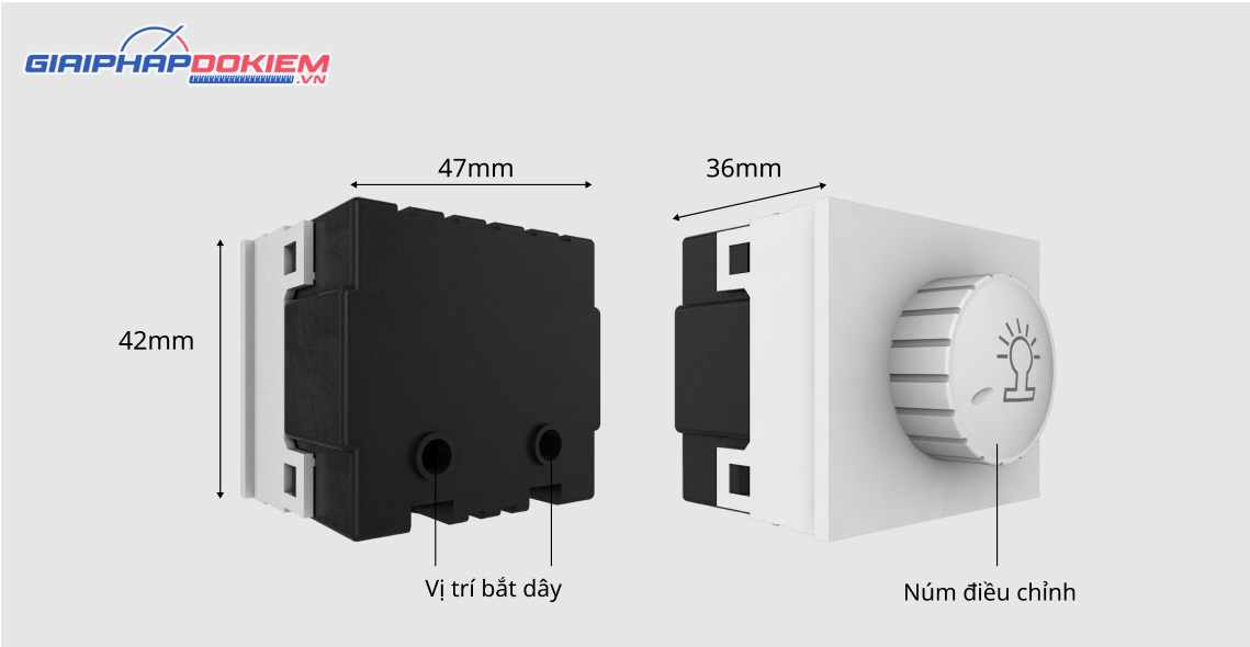 Hạt chiết áp đèn âm tường Rạng Đông HCA D01/300W Hạt chiết áp đèn âm tường Rạng Đông HCA D01/300W