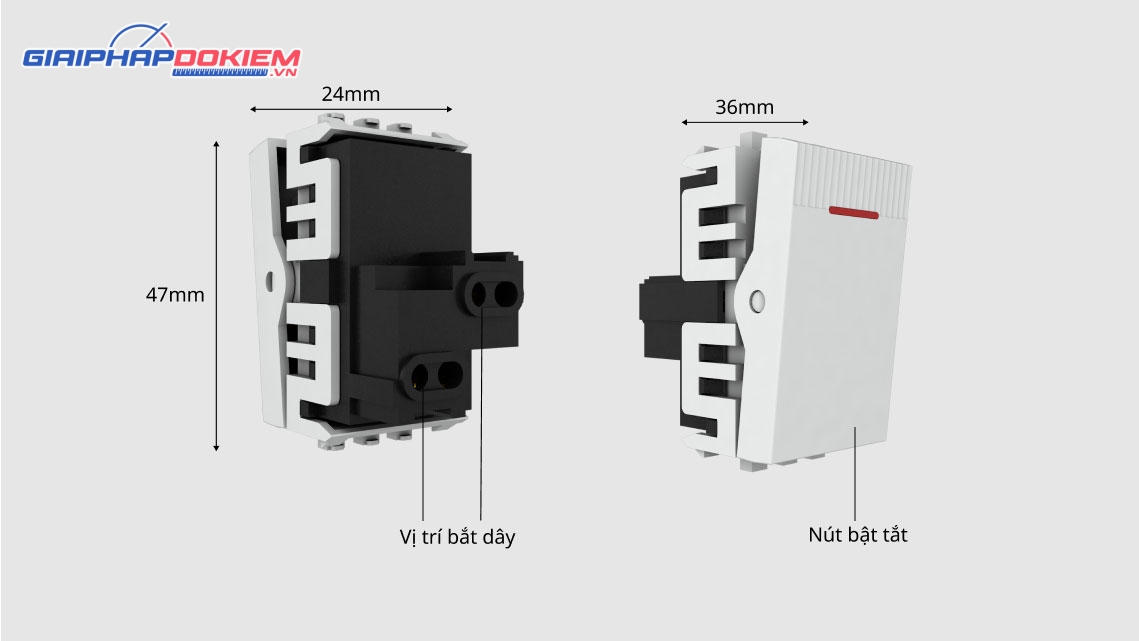 Hạt công tắc âm tường 1 chiều Rạng Đông HCT01 1C/10A Hạt công tắc âm tường 1 chiều Rạng Đông HCT01 1C/10A
