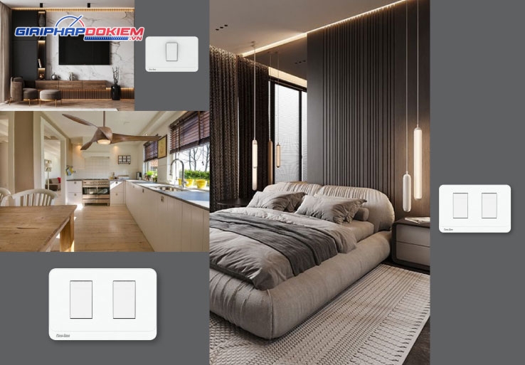 Hạt công tắc âm tường 2 chiều Rạng Đông HCT01 2C/10A Hạt công tắc âm tường 2 chiều Rạng Đông HCT01 2C/10A