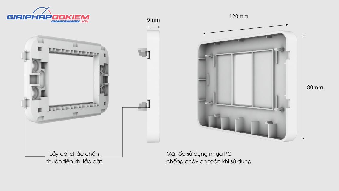 Mặt công tắc ổ cắm âm tường Rạng Đông MOC01 80x120x9/1H Mặt công tắc ổ cắm âm tường Rạng Đông MOC01 80x120x9/1H