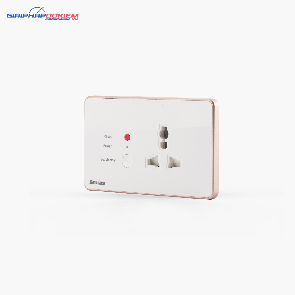 Ổ cắm âm tường chống giật Rạng Đông OCAT01 1C/16A 1 Ổ cắm âm tường chống giật Rạng Đông OCAT01 1C/16A