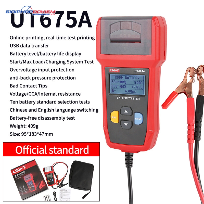 Thiết bị kiểm tra pin, ắc quy UNI-T UT675A 5 Thiết bị kiểm tra pin, ắc quy UNI-T UT675A