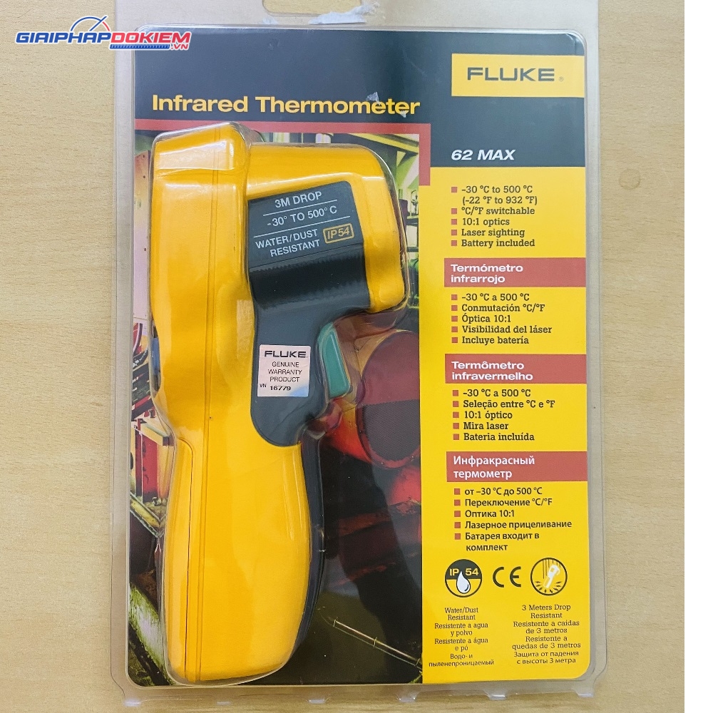 Súng đo nhiệt độ bằng hồng ngoại FLUKE 62 MAX 27 Súng đo nhiệt độ bằng hồng ngoại FLUKE 62 MAX