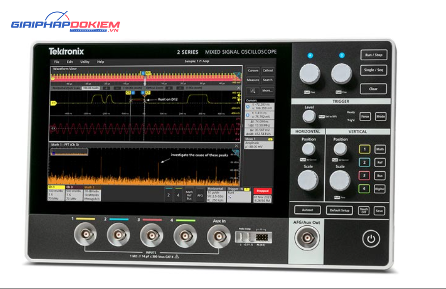 Máy hiện sóng TEKTRONIX MSO22 (Opt MSO22 2-BW-200 200Mhz, 2CH, 2.5GS/s) 6 Máy hiện sóng TEKTRONIX MSO22 (Opt MSO22 2-BW-200 200Mhz, 2CH, 2.5GS/s)