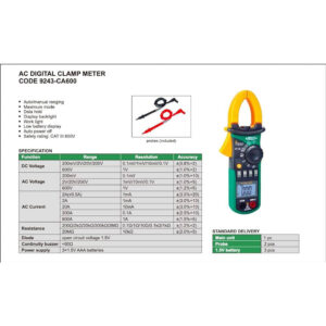 Ampe kìm AC điện tử Insize 9243-CA600
