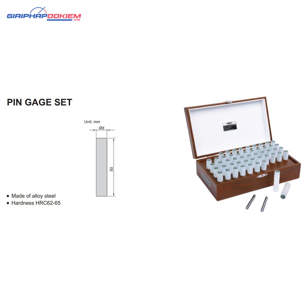 Bộ dưỡng đo hình trụ 101 chi tiết Insize 4166-3S (Ø2.00-3.00MM) 3 Bộ dưỡng đo hình trụ 101 chi tiết Insize 4166-3S (Ø2.00-3.00MM)