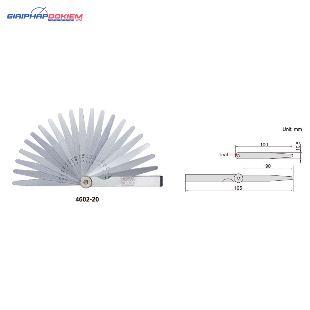 Căn Lá Insize 4602-13A (0.03-0.50mm) 3 Căn Lá Insize 4602-13A (0.03-0.50mm)