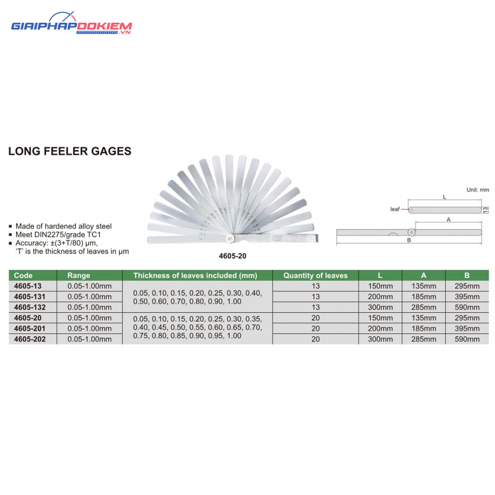 Căn lá Insize 4605-202 2 Căn lá Insize 4605-202