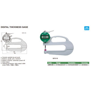 Đồng hồ đo dộ dày vật liệu điện tử INSIZE 2872-10 (0-10mm/0-0.4") 4 Đồng hồ đo dộ dày vật liệu điện tử INSIZE 2872-10 (0-10mm/0-0.4