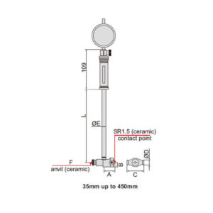 Đồng hồ đo lỗ cơ khí Insize 2322-60A