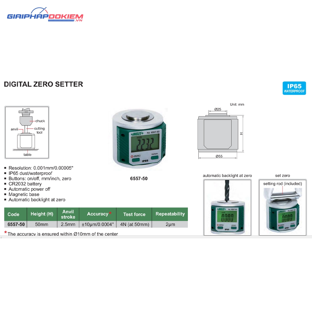 Dụng cụ set 0 điện tử Insize 6557-50 4 Dụng cụ set 0 điện tử Insize 6557-50