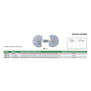 Dưỡng đo bán kính INSIZE 4801-16