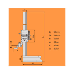 Thước đo cao điện tử Insize 1156-300 (0-300mm / 0.01mm) 6 Thước đo cao điện tử Insize 1156-300 (0-300mm / 0.01mm)