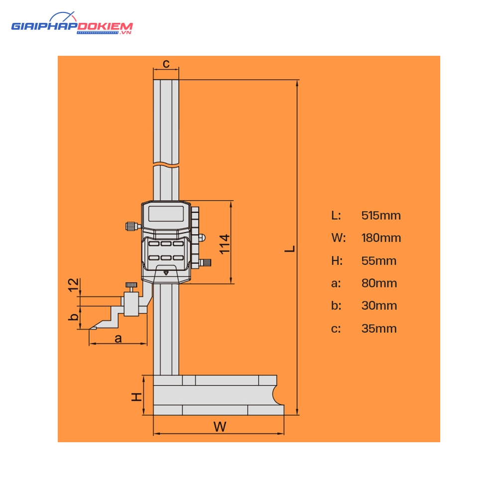 Thước đo cao điện tử Insize 1156-300 (0-300mm / 0.01mm) 4 Thước đo cao điện tử Insize 1156-300 (0-300mm / 0.01mm)
