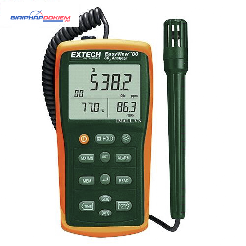 Máy đo khí CO2, nhiệt độ, độ ẩm, điểm sương Extech EA80 (0 to 6,000ppm) 6 Máy đo khí CO2, nhiệt độ, độ ẩm, điểm sương Extech EA80 (0 to 6,000ppm)