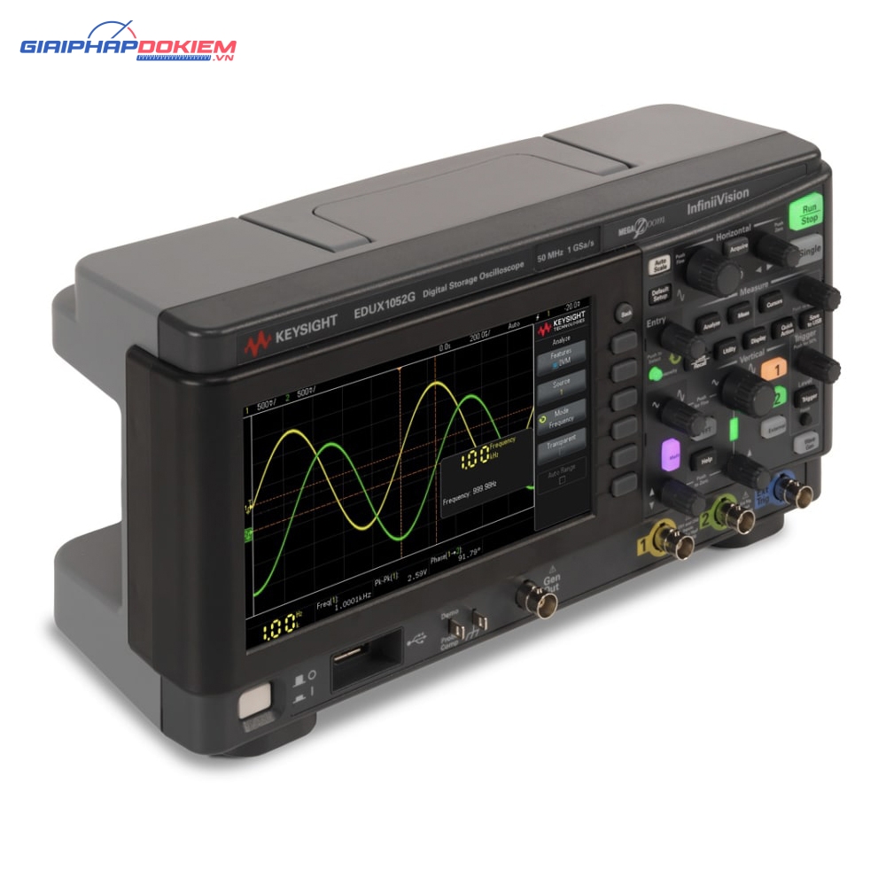 Máy hiện sóng số KEYSIGHT EDUX1052G (50 MHz, 2 kênh, 1 GSa/s. WaveGen 20-MHz ) 4 Máy hiện sóng số KEYSIGHT EDUX1052G (50 MHz, 2 kênh, 1 GSa/s. WaveGen 20-MHz )