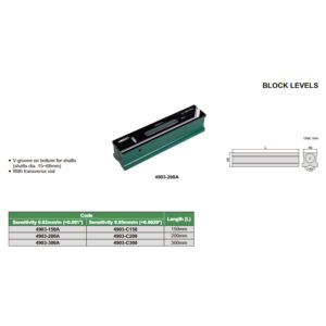Nivo cân máy (rãnh hình chữ V) INSIZE 4903-300A