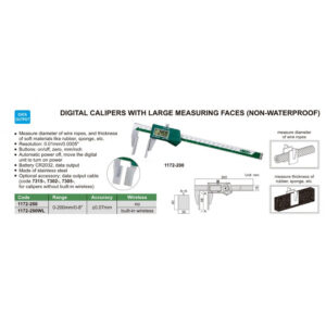 Thước cặp điện tử mỏ phẳng Insize 1172-200