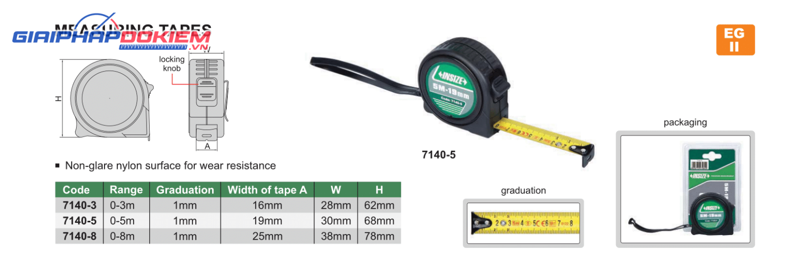 Thước cuộn INSIZE 7140-3 (0-3m) 7 Thước cuộn INSIZE 7140-3 (0-3m)