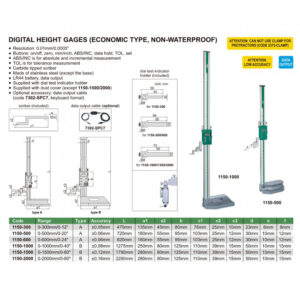 Thước đo cao điện tử INSIZE 1150-500 (0-500mm/0-20″, 0.01mm) 4 Thước đo cao điện tử INSIZE 1150-500 (0-500mm/0-20″, 0.01mm)