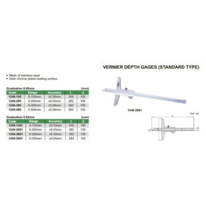 Thước đo sâu cơ khí INSIZE 1240-3001 (0-300mm/0.02mm) 8 Thước đo sâu cơ khí INSIZE 1240-3001 (0-300mm/0.02mm)