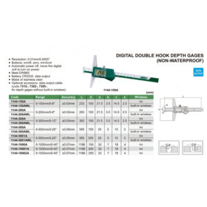 Thước đo độ sâu điện tử Insize 1144-150A (0-150mm/0-6″) 5 Thước đo độ sâu điện tử Insize 1144-150A (0-150mm/0-6″)