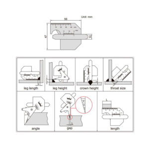 Thước đo mối hàn đa năng Insize 6832-1