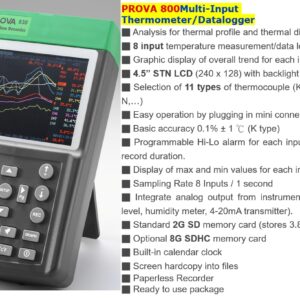 Máy đo ghi nhiệt độ đa kênh Prova 800 37 Máy đo ghi nhiệt độ đa kênh Prova 800
