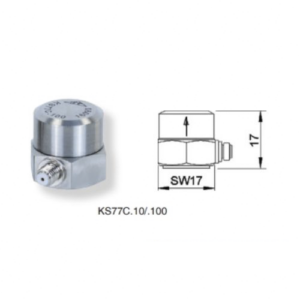 Cảm biến gia tốc độ nhạy cao MMF KS77C10 (10mV/g, ±600 g, 33000 Hz) 9 Cảm biến gia tốc độ nhạy cao MMF KS77C10 (10mV/g, ±600 g, 33000 Hz)