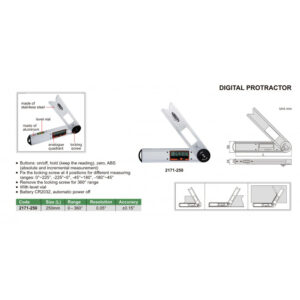 Thước đo góc điện tử Insize 2171-250