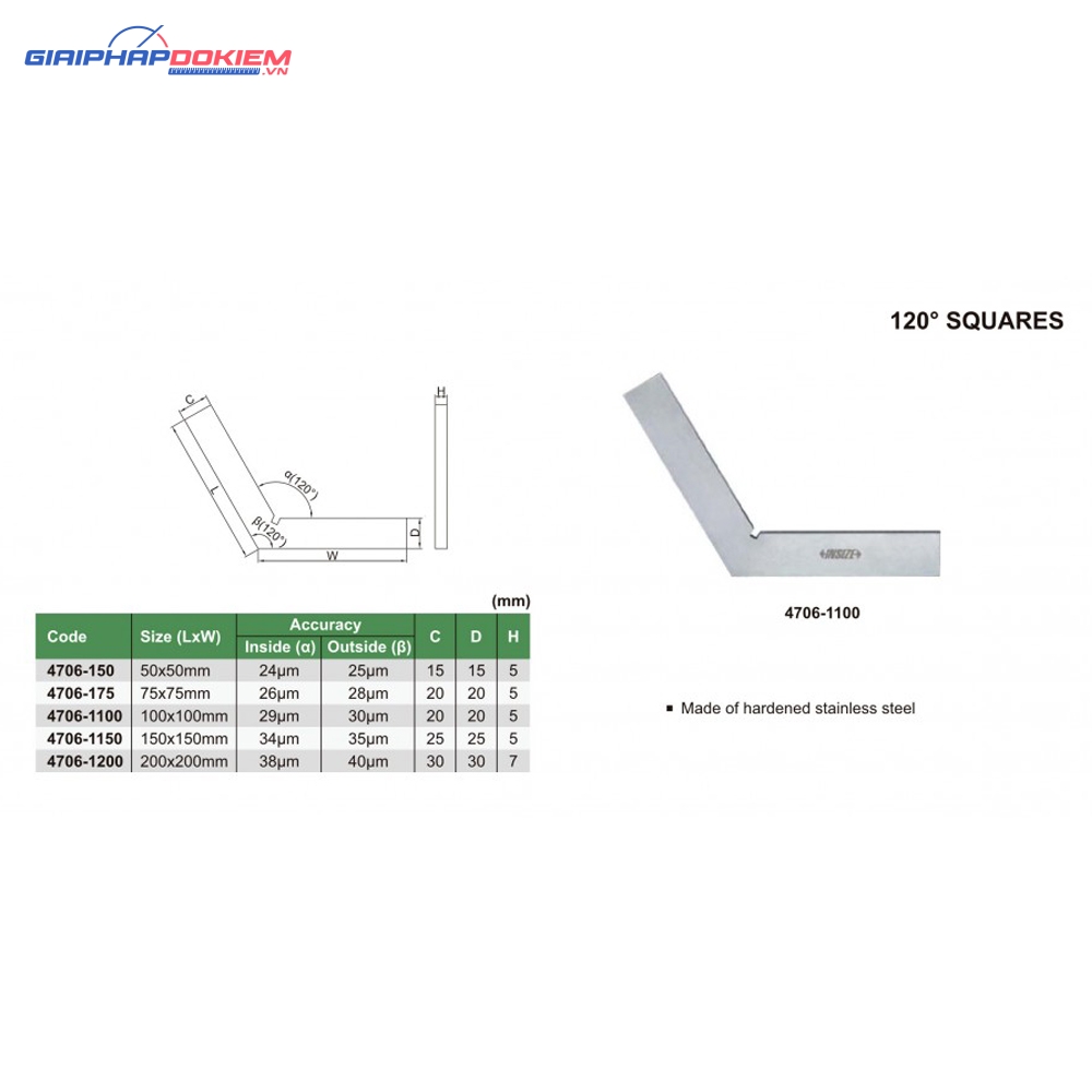 Thước đo góc INSIZE 4706-150 3 Thước đo góc INSIZE 4706-150