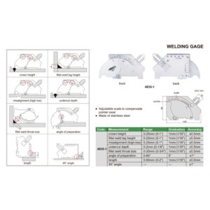 Thước đo mối hàn Insize 4835-1