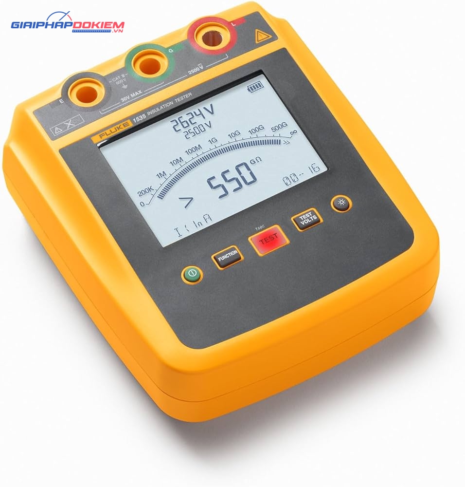 Máy Đo Điện Trở Cách Điện Fluke 1535 2500V (Megaohm kế cao áp) 12 Máy Đo Điện Trở Cách Điện Fluke 1535 2500V (Megaohm kế cao áp)